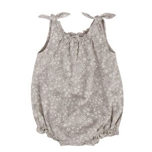 Rylee and Cru Shoulder Tie Bubble Romper in Wisteria/2-3y
